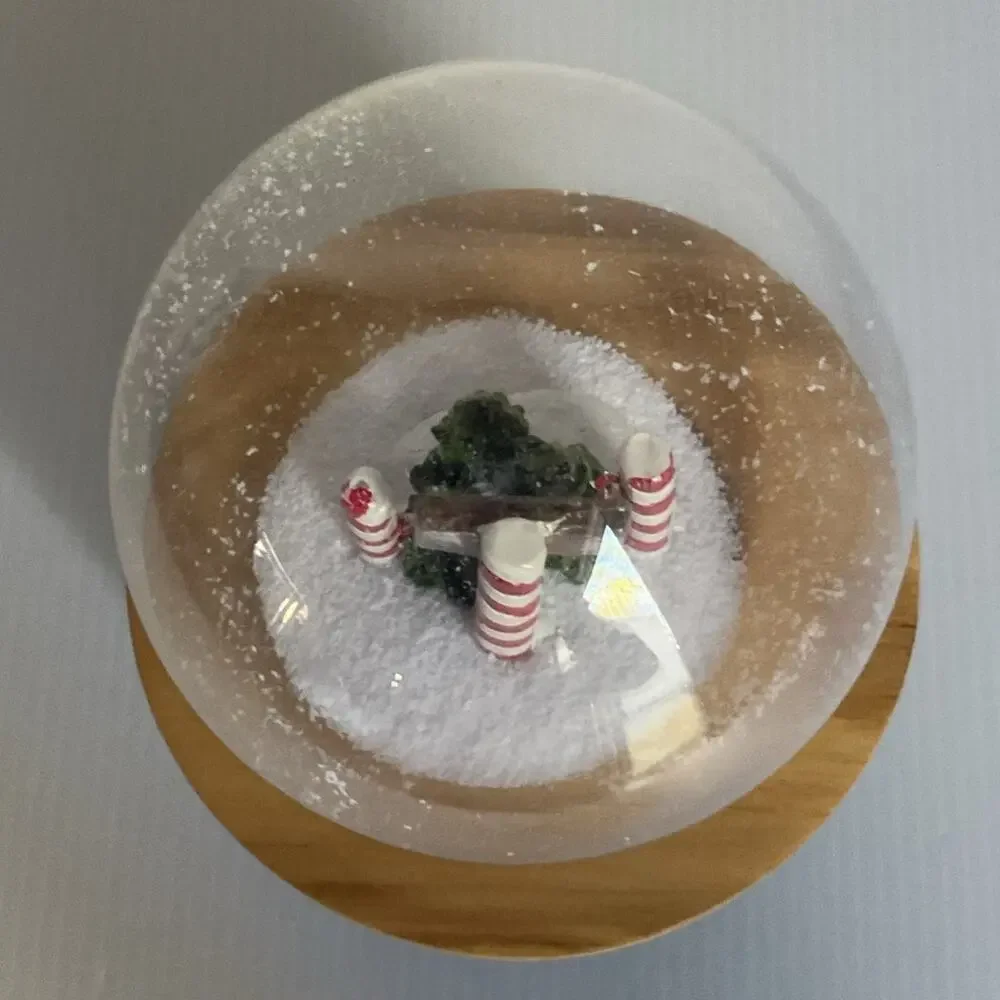 Kirkland’s Christmas Tree Snowglobe Candle NEW Holiday Decor